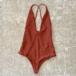 Stone Fox Swim Rust One Piece Swimsuit
